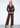 PANTALONE LUNGO A PALAZZO IN TESSUTO B-STRETCH CHOCOLATE