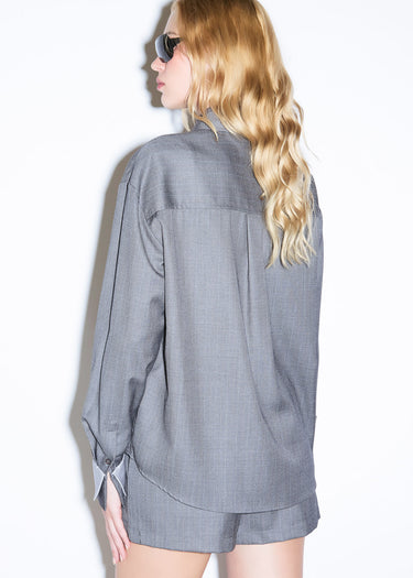 CAMICIA GESSATA CON TASCHINO GREY&ICE