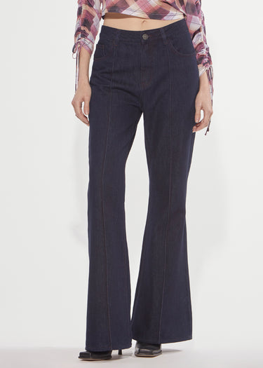 JEANS FLARE FIT GOTHIC FLOCK DENNY ROSE DEEP BLUE