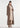 CAPPOTTO LUNGO IN TESSUTO SPINATO RICAMO ROSE TAUPE