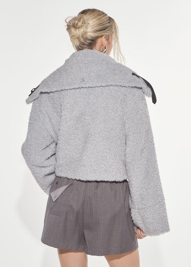 GIACCA CROPPED TEDDY ICE BLUE
