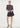 MINIGONNA ACADEMY GESSATA A PIEGHE DARK SAPPHIRE