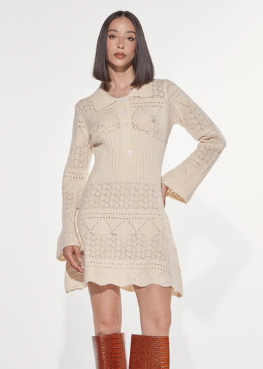 ABITO CORTO IN MAGLIA PUNTO PIZZO ANGORA