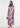 ABITO LUNGO IN RASO CON STAMPA JAPAN RED VIOLET