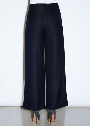 PANTALONE LUNGO IN TESSUTO SPINATO DARK SAPPHIRE