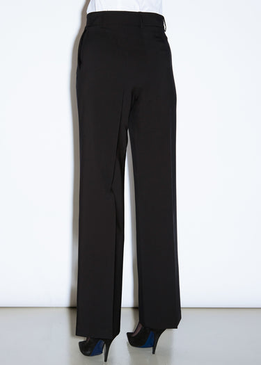 PANTALONE LUNGO A PALAZZO IN TESSUTO B-STRETCH BLACK