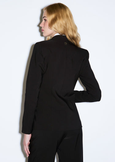 BLAZER DOPPIOPETTO CON BOTTONI GIOIELLO BLACK
