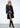 TRENCH LUNGO TEXTURE COCCO CON CINTURA BLACK