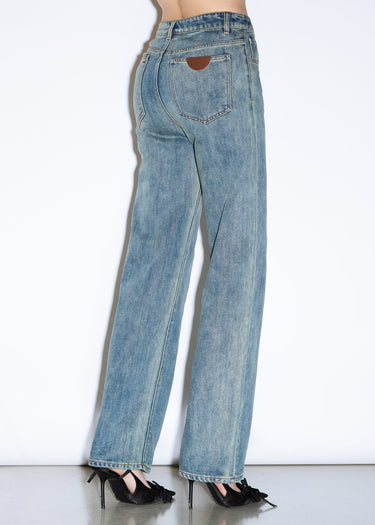 JEANS LUNGO BOY FIT WASHED LIGHT BLUE
