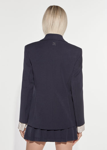 ACADEMY DARK SAPPHIRE SINGLE-BREASTED BLAZER