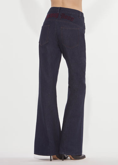 JEANS FLARE FIT GOTHIC FLOCK DENNY ROSE DEEP BLUE