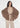 BROWN-BEIGE DOUBLE-FACED WOOL BLEND KIMONO CABAN