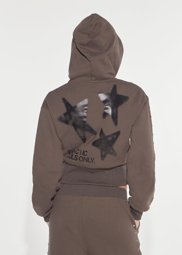 FELPA ECLECTIC IN COTONE CON BORCHIE E ZIP ARMY GREY