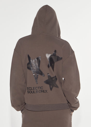FELPA ECLECTIC IN COTONE CON BORCHIE ARMY GREY