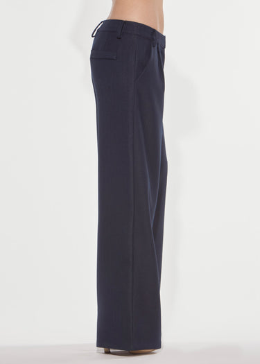 PANTALONE LUNGO IN TESSUTO SPINATO DARK SAPPHIRE
