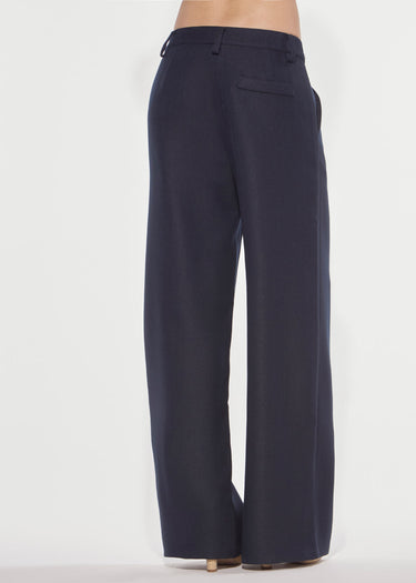 PANTALONE LUNGO IN TESSUTO SPINATO DARK SAPPHIRE
