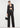 PANTALONE LUNGO A PALAZZO CON FASCIA IN RASO BLACK