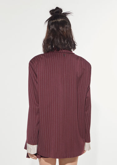 BLAZER OVER ACADEMY STRIPED RED WINE