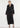 FRINGED KNITTED COAT BLACK