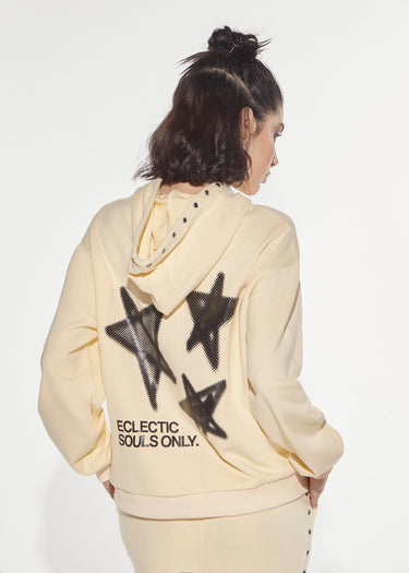 FELPA ECLECTIC IN COTONE CON BORCHIE BUTTER YELLOW