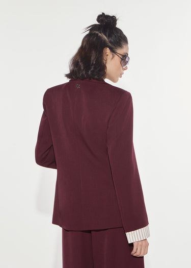 SINGLE-BREASTED ACADEMY BLAZER RED WINE