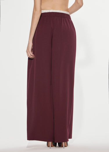 "ACADEMY" WIDE LONG TROUSERS RED WINE