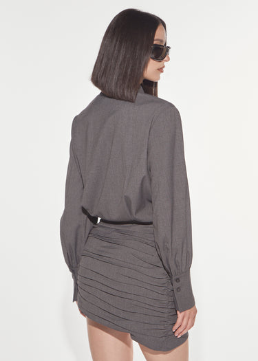 ABITO CORTO CON DRAPPEGGIO GREY