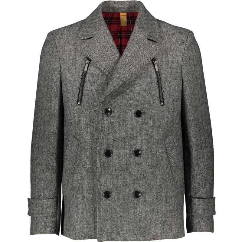 Pinstripe pea coat