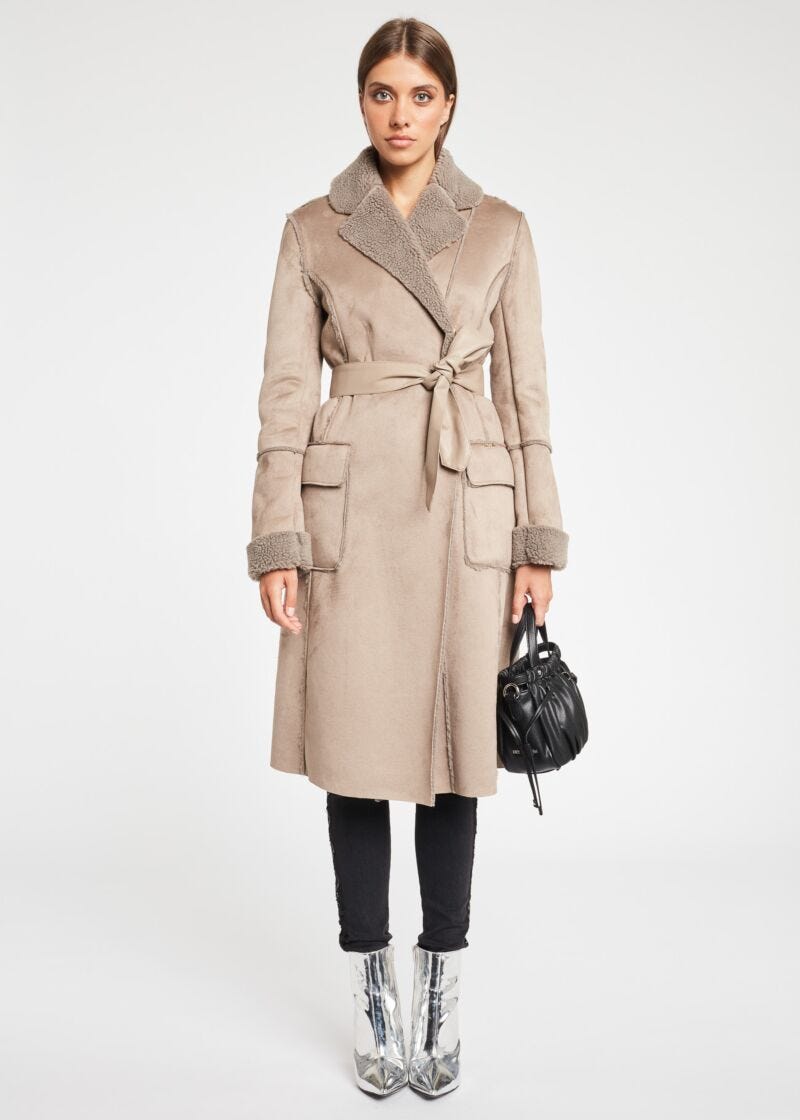 Sheepskin-effect coat