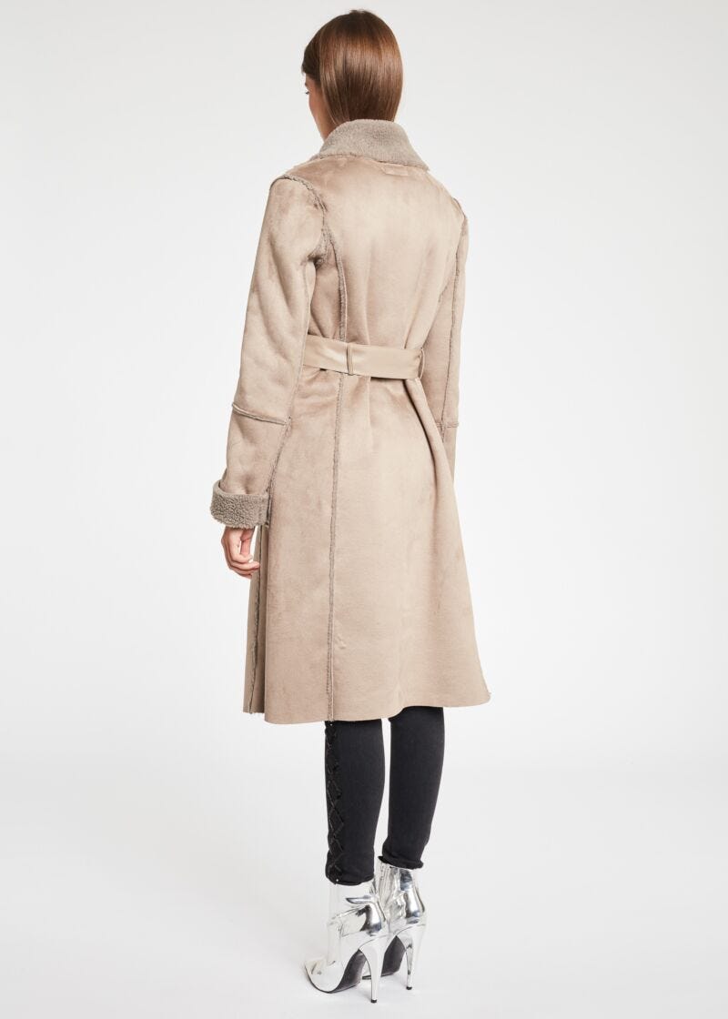 Sheepskin-effect coat