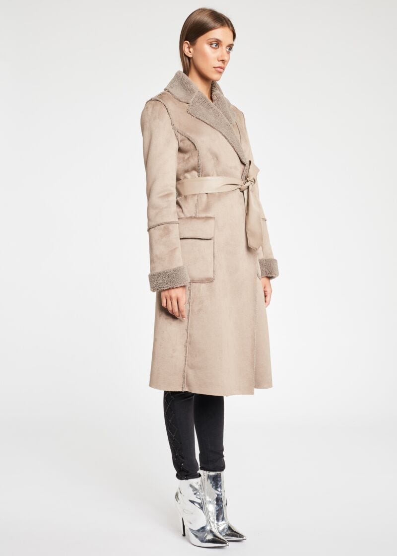 Sheepskin-effect coat