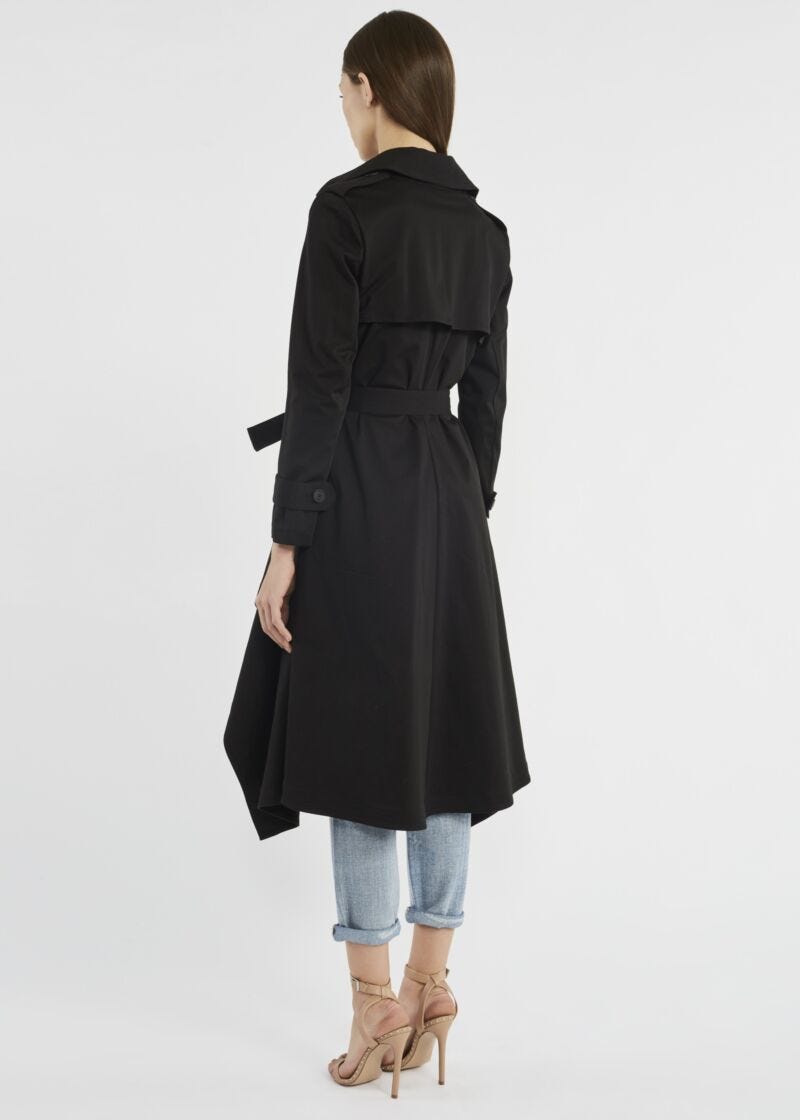 Stretch cotton trench coat 