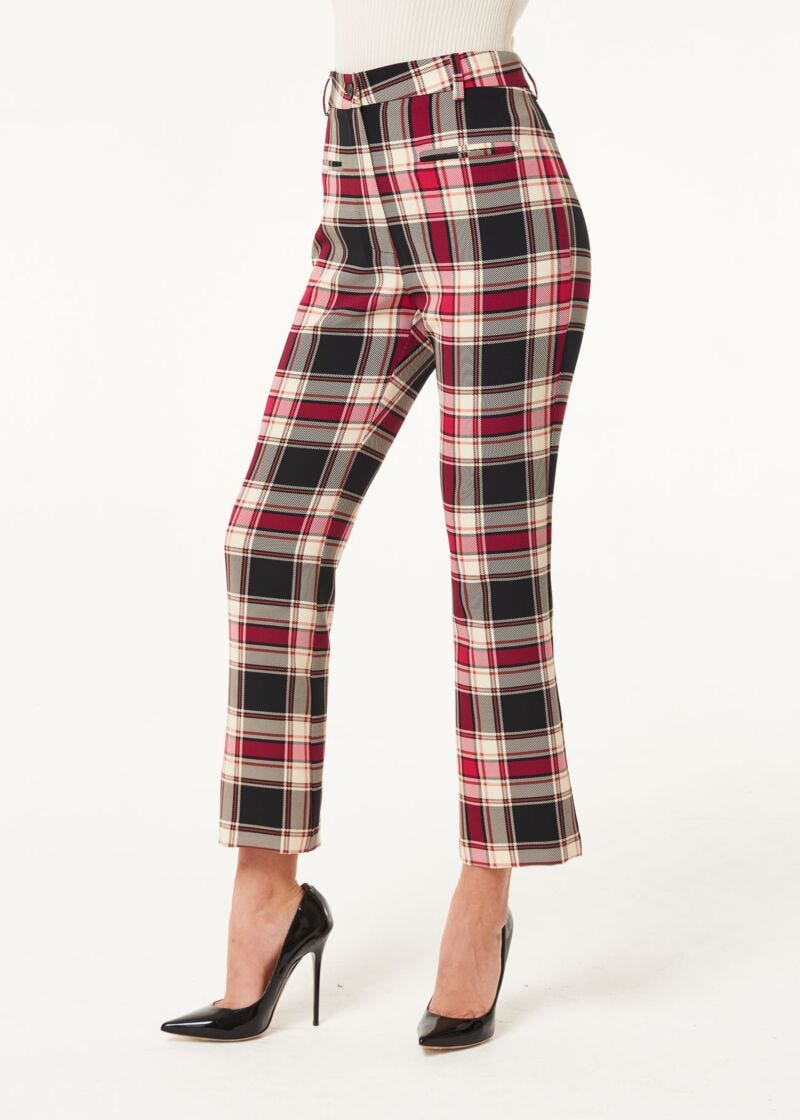 Pantaloni con motivo tartan