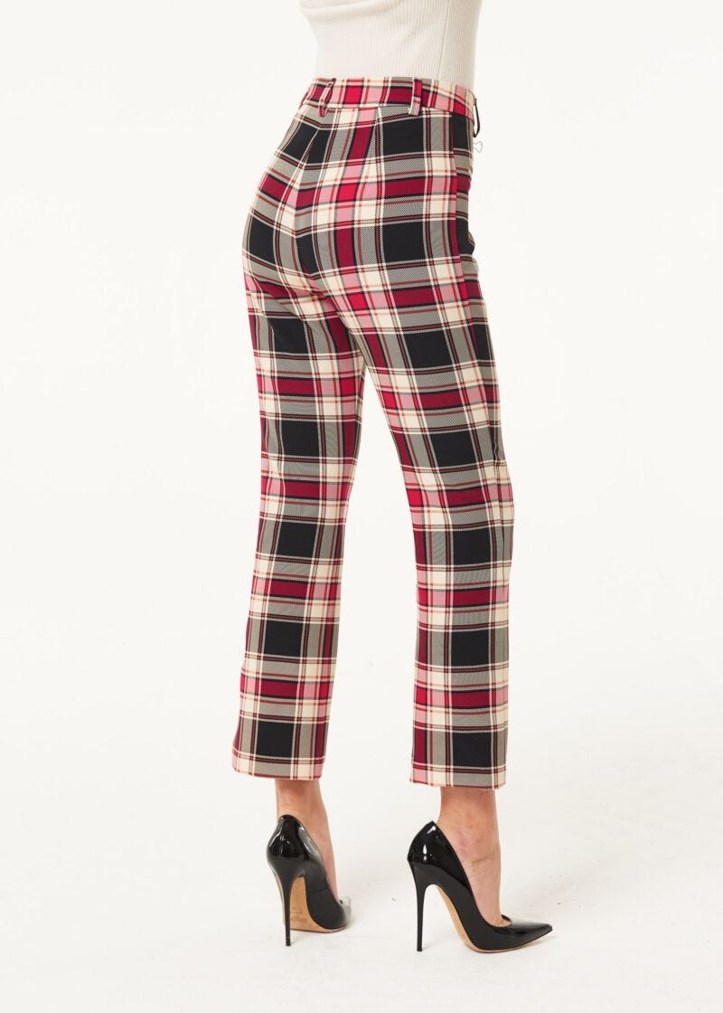 Pantaloni con motivo tartan