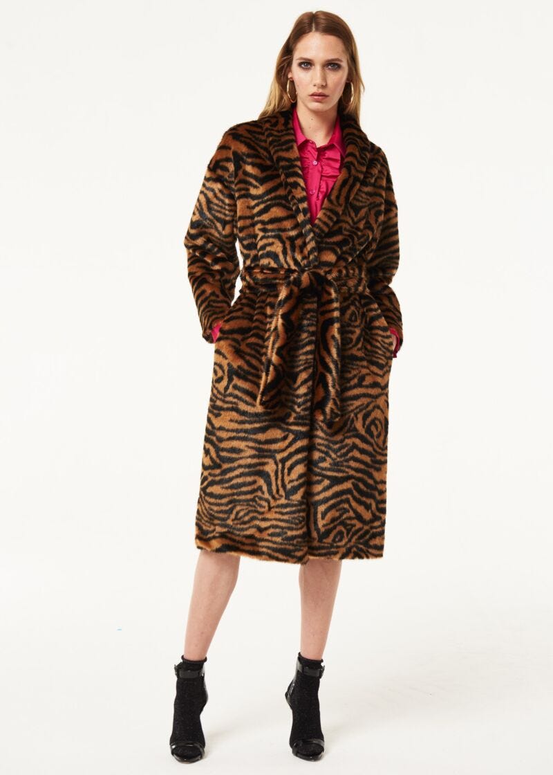 Cappotto con motivo animalier