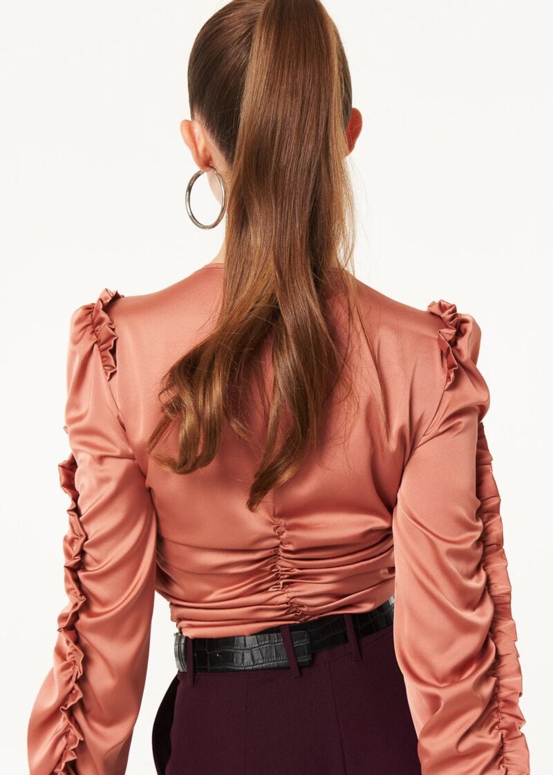 Blouse with ruffles