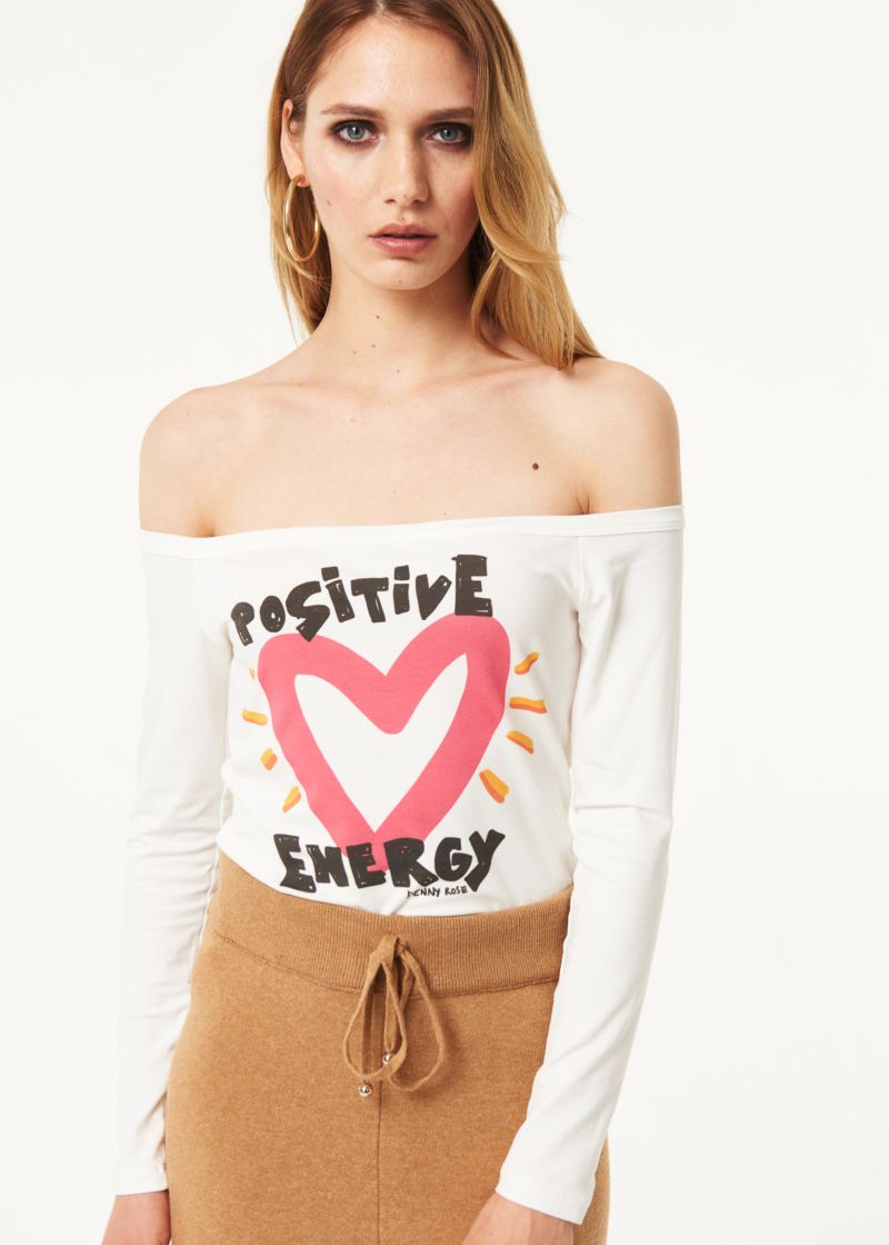 T-shirt con stampa Positive Energy