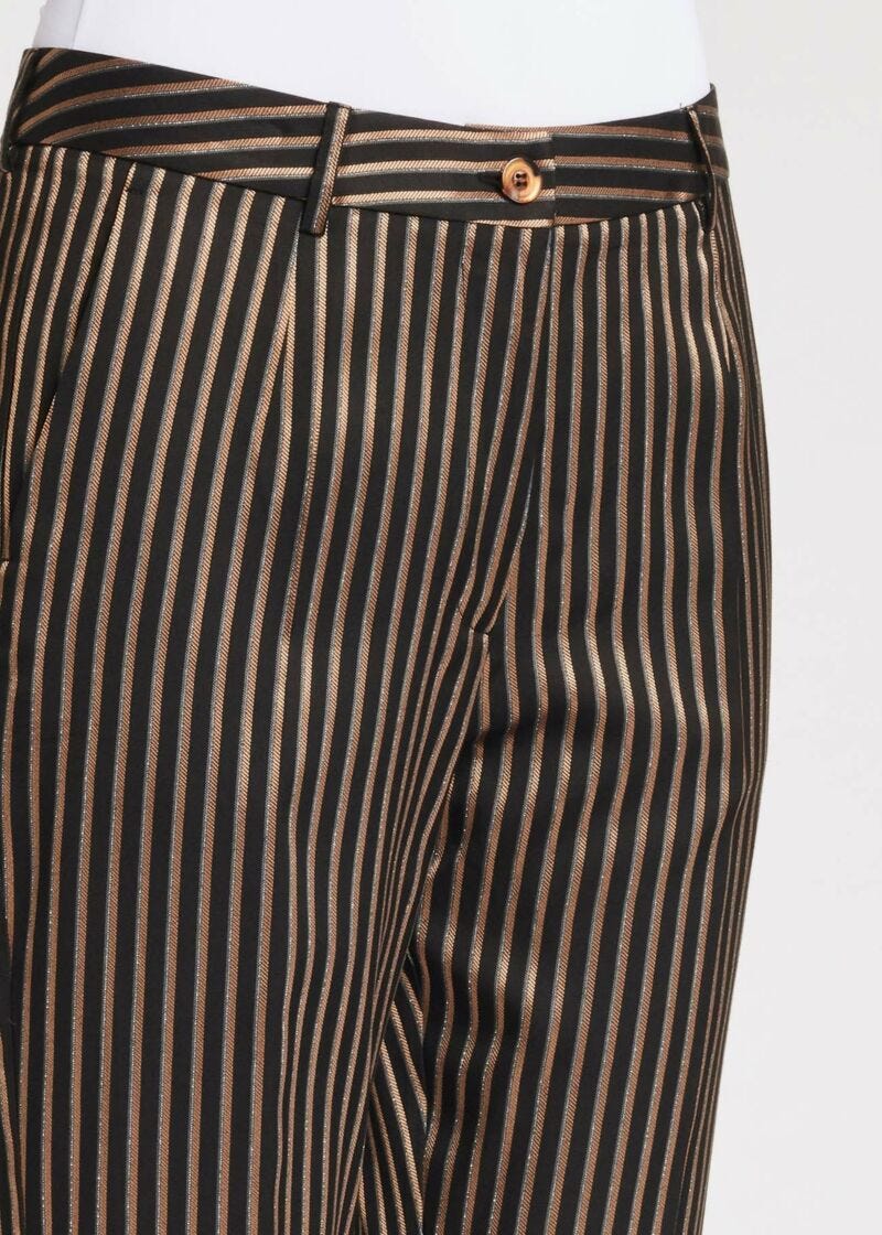 Striped slim-fit trousers