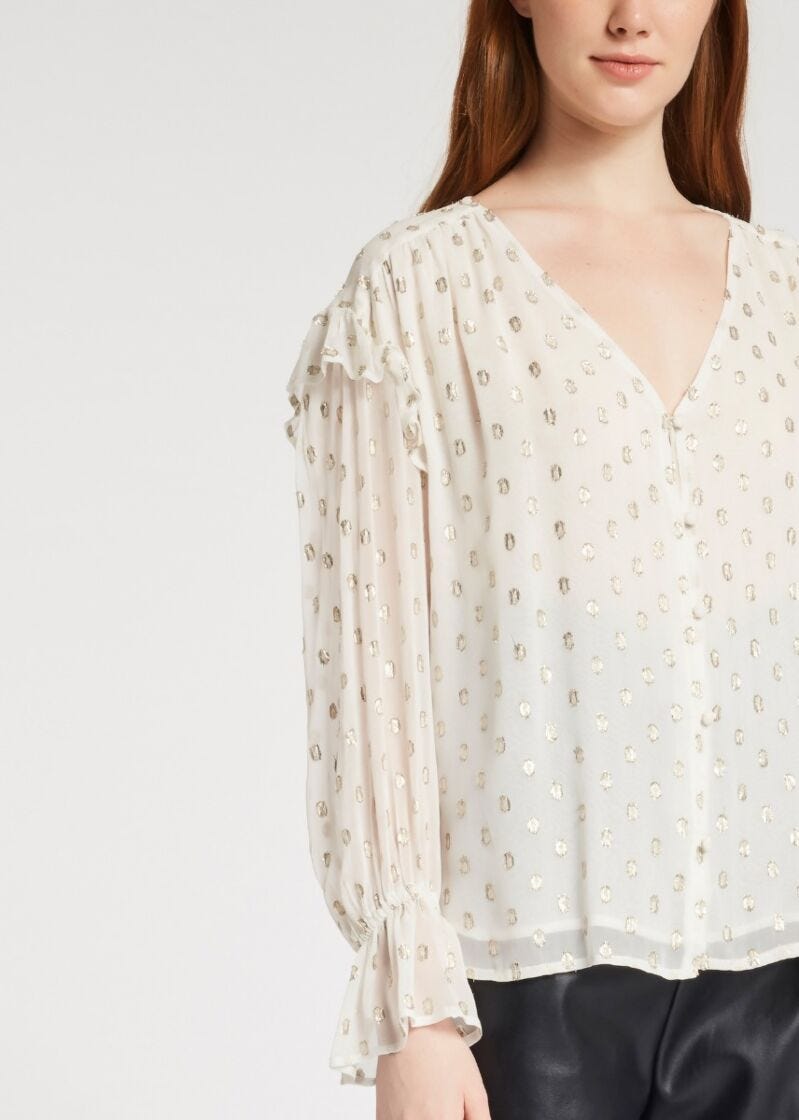 V-neck blouse