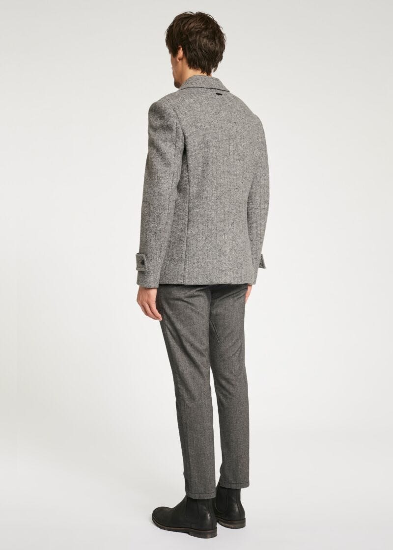 Pinstripe pea coat