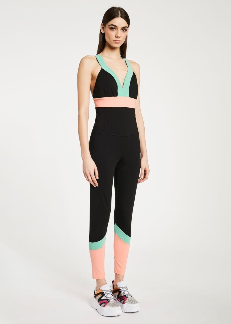 Colour-block jumpsuit