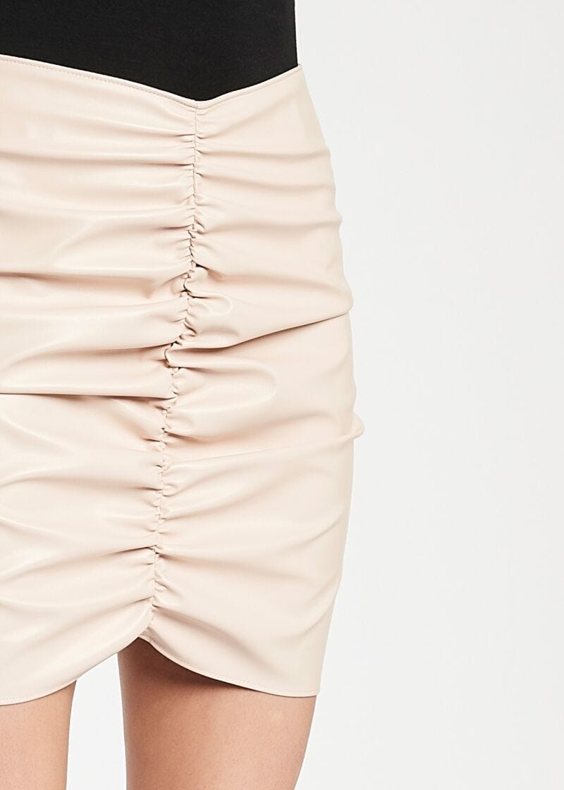 Leather-look skirt