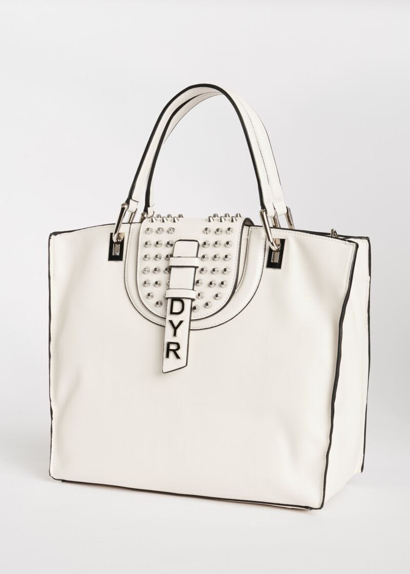 Leather-look shopping bag