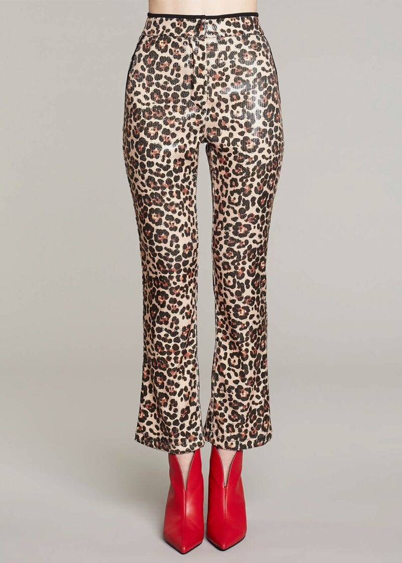 Trousers with sequins