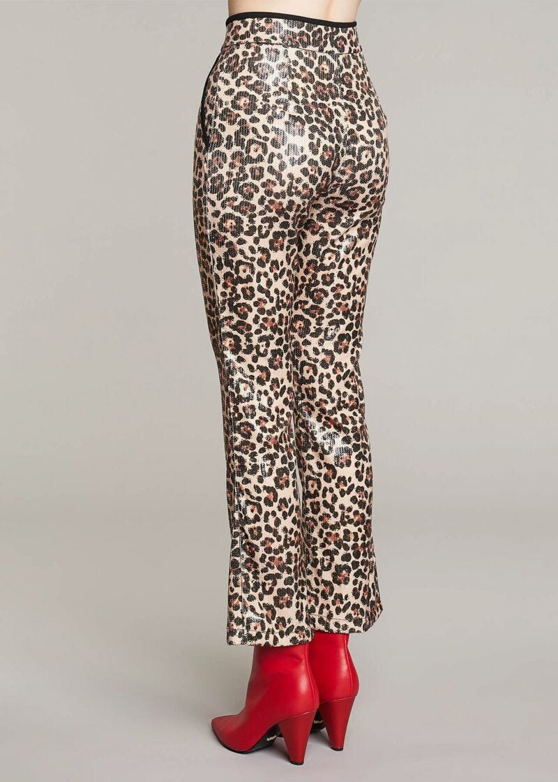 Trousers with sequins