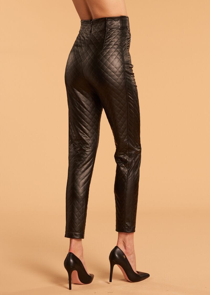 Faux leather trousers