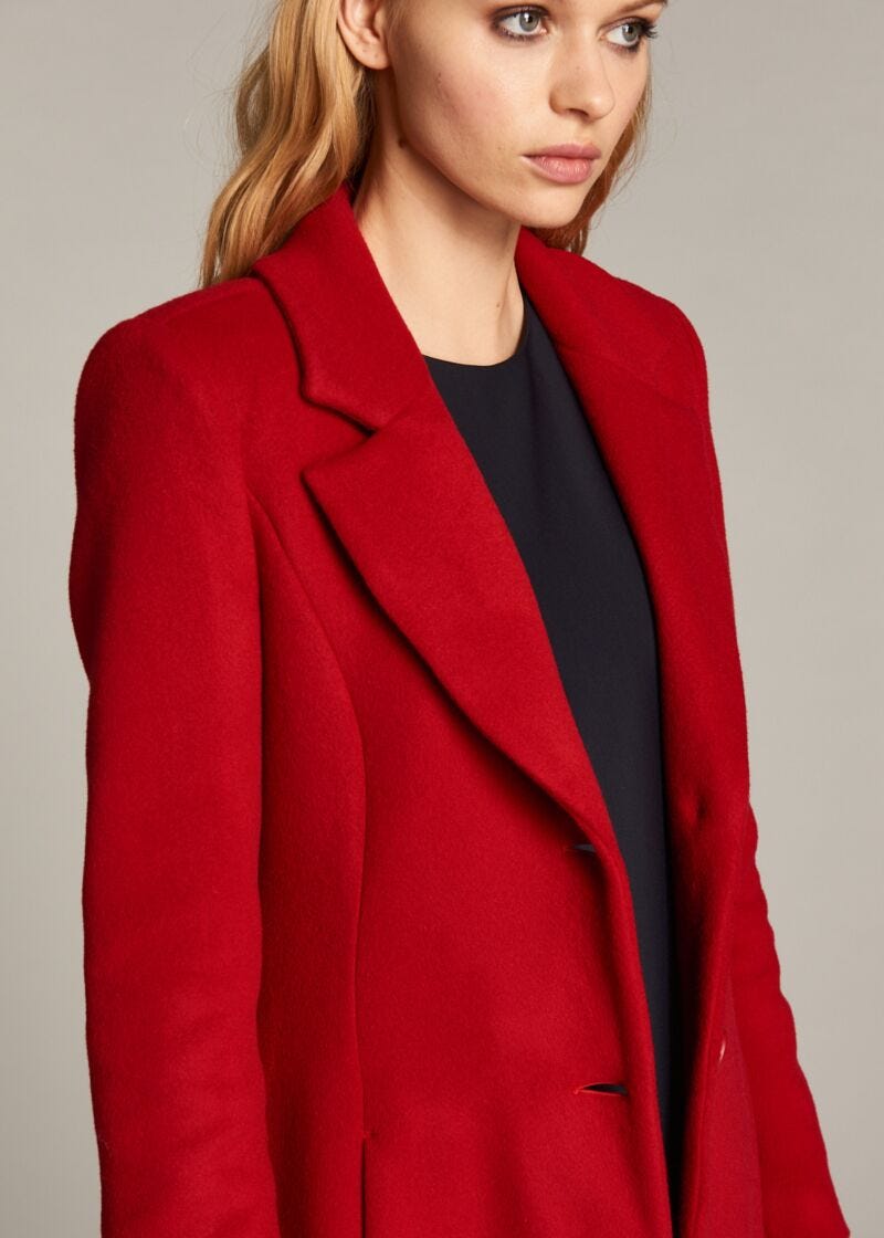 Wool blend coat