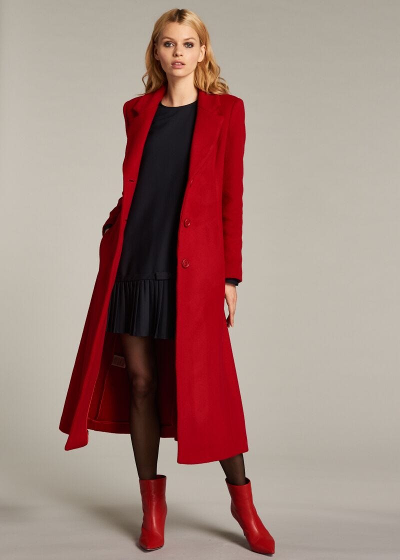 Wool blend coat