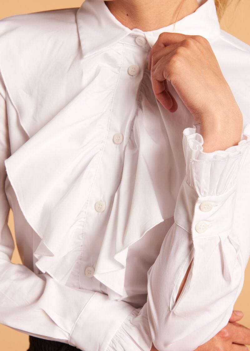 Camicia con collo alla francese