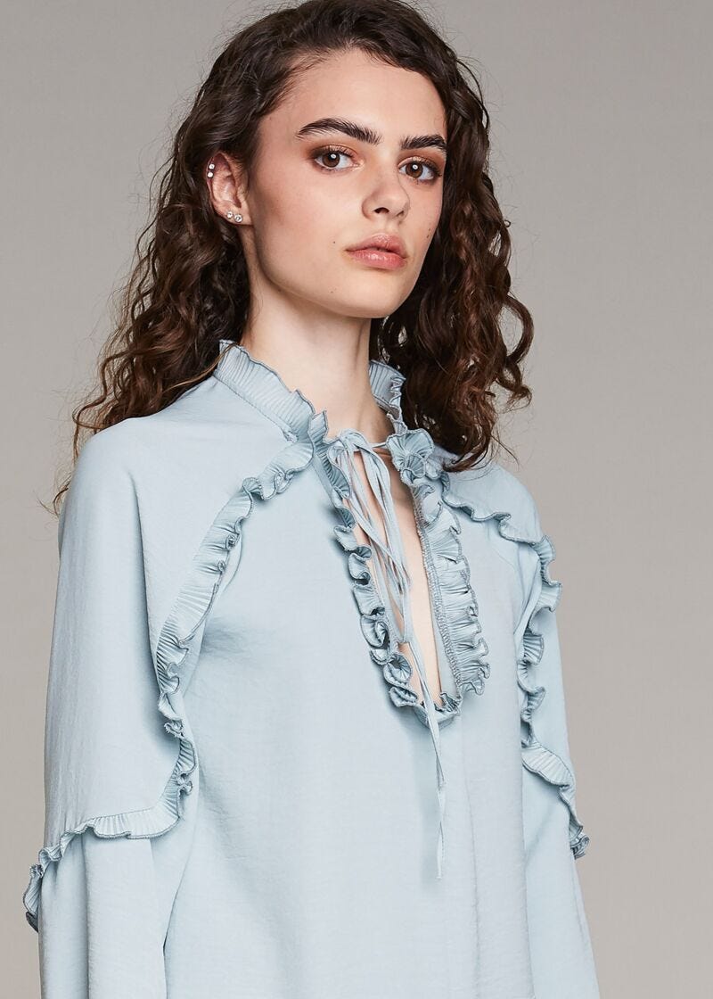 Blouse with ruffles